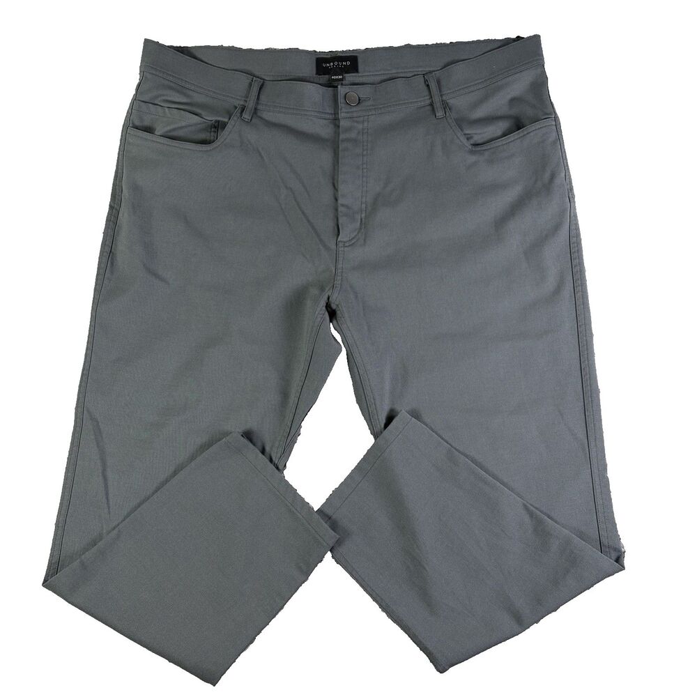 Unbound Merino Chino Pants Mens 40x27 Gray Stretch Performance Wool Business 5